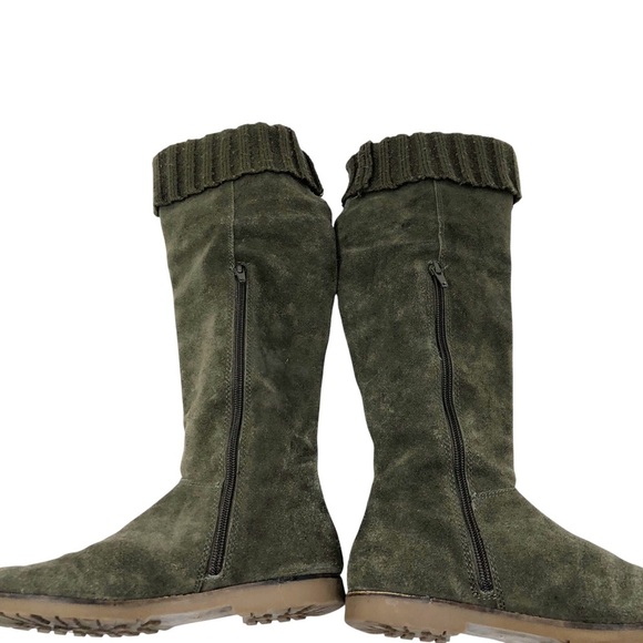 Corso‎ Como Radar Flat Boots in Green Suede - Picture 6 of 11